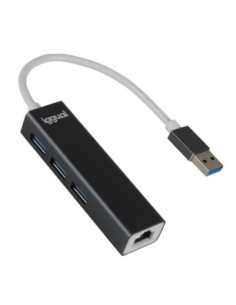 iggual Hub USB-A 3 puertos USB 30 + RJ45 Gigabit