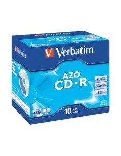 CD-R Verbatim AZO Crystal 52X/ Caja-10uds