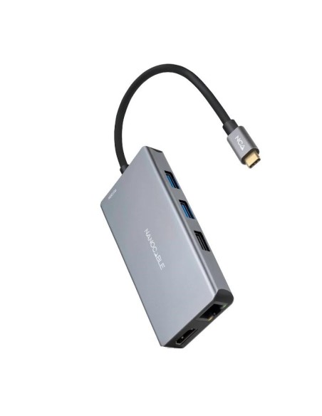 Nanocable Hub USB-C 3xUSB-A+2xHDMI+RJ45+TF+SD+PD