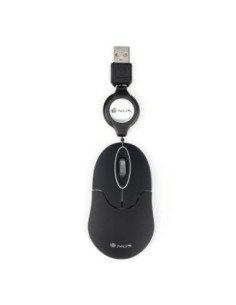 NGS Ratón Retráctil SINBLACK 1000dpi Negro