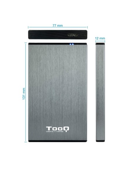 Tooq TQE-2527G Caja HDD 2.5" USB 3.1 Gen1/USB 3.0
