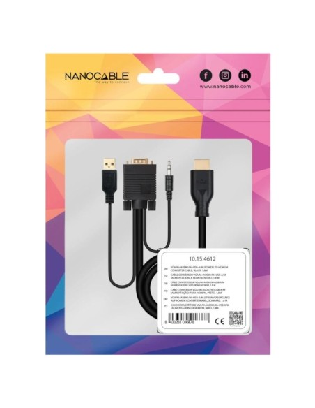 Nanocable Conversor VGA+Audio a HDMI M-M 1.8 m