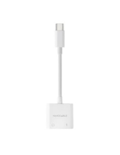 Nanocable Adaptador USB-C a Jack+USB-C/H PD 60W 2