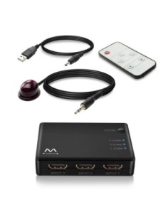 EWENT EW3730 Switch HDMI 4K 3x1con mando distancia