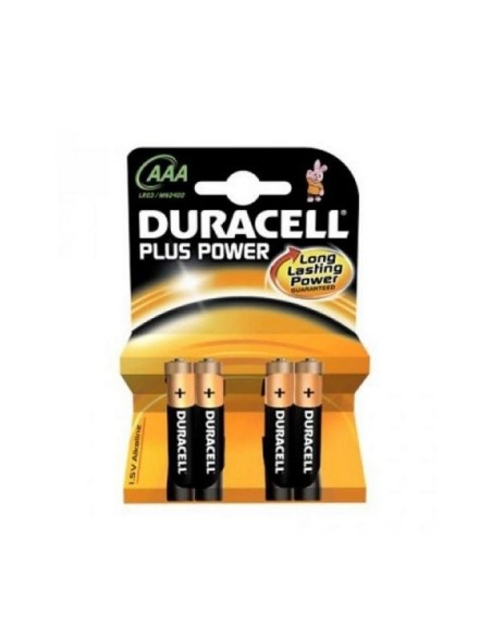 Duracell Pila Alcalina Plus Power LR3 AAA Pack-4