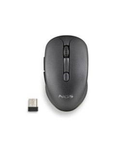 NGS Raton Inalambrico Recargable Silencioso Negro