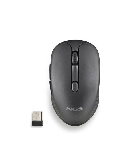 NGS Raton Inalambrico Recargable Silencioso Negro