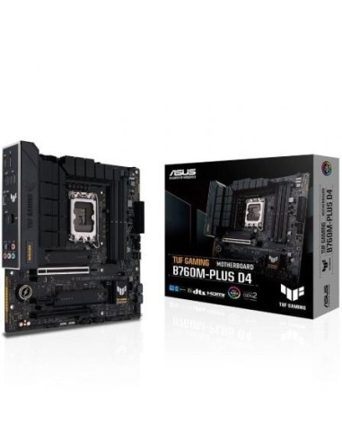 Placa Base Asus TUF GAMING B760M-PLUS D4/ Socket 1700/ Micro ATX