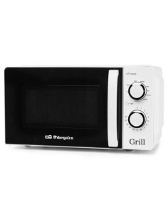 Microondas Orbegozo MIG 2130/ 700W/ Capacidad 20L/ Función Grill/ Blanco