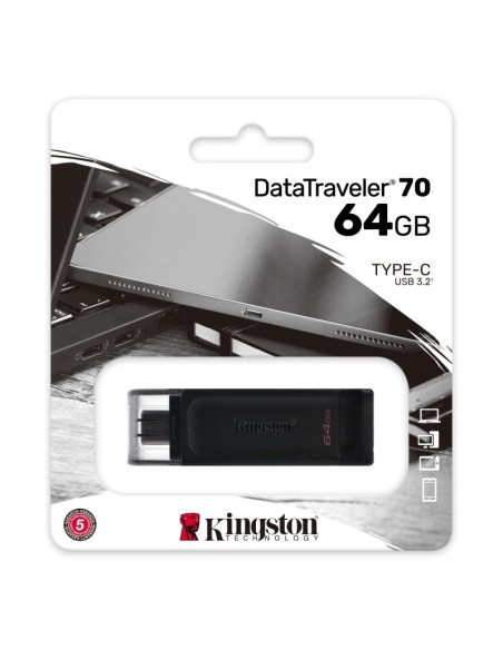 Kingston DataTraveler DT70 64GB USB C 3'2  Negro