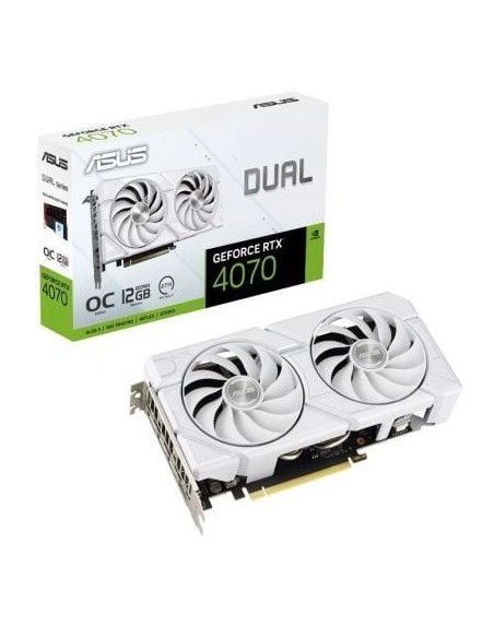 Tarjeta Gráfica Asus Dual GeForce RTX 4070 EVO White OC Edition/ 12GB GDDR6X