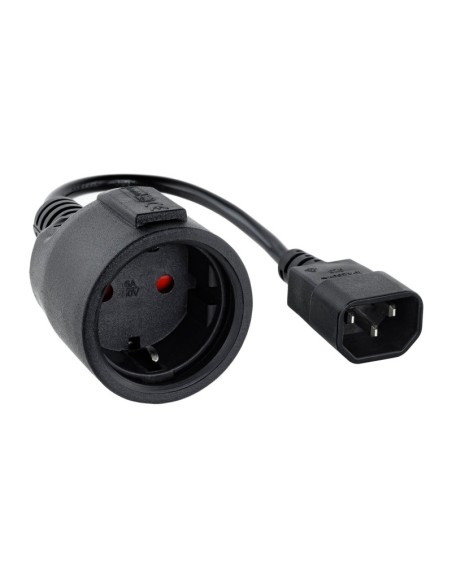 Nanocable Cable Adaptador C14/M a CEE7/H, 25cm