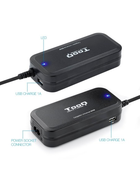 Tooq Cargador universal portátil automático 90w