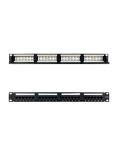 Nanocable Panel Parcheo 24P CAT.6A UTP 19"1U Dual