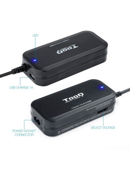 Tooq Cargador portátil 90W manual 12 conectores