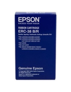 Cinta Nylon Epson ERC-38/ Negro/ Roja