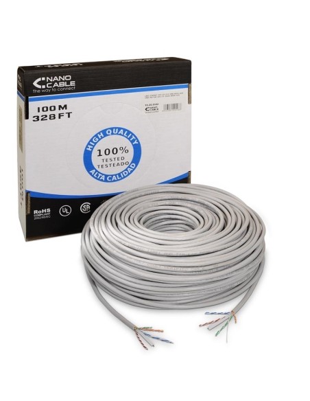 Nanocable Cable Red RJ45 CAT6 UTP Rigido AWG24