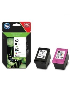 Cartucho de Tinta Original HP nº62 Multipack/ Negro/ Tricolor