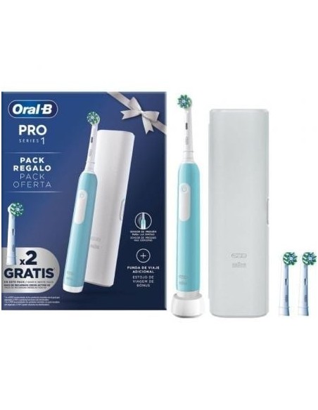 Cepillo Dental Braun Oral-B Pro Series 1/ Incluye 2 Recambios/ Azul