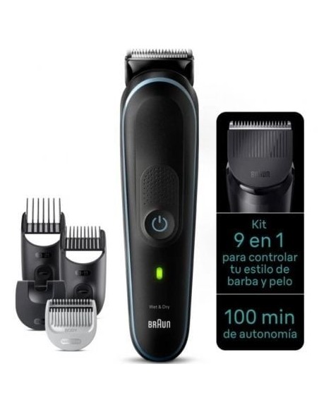 Recortadora 9 en 1 Braun Series 5 MGK 5411/ con Batería/ 7 Accesorios
