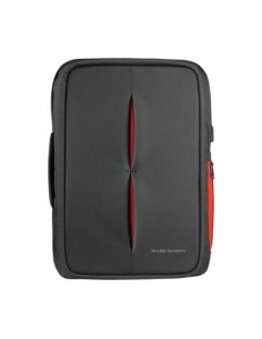 Mochila Mars Gaming MB2 para Portátil hasta 17.3'/ Puerto USB/ Antirrobo/ Impermeable/ Gris y Roja