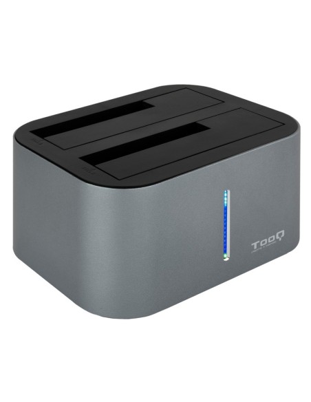 Tooq TQDS-805G Dock Station Doble Bahía HDD Gris