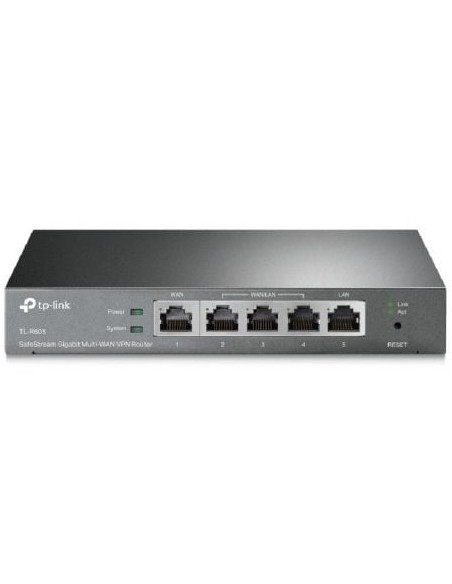 Router VPN SafeStream Gigabit TP-Link Omada TL-R605/ 5 Puertos Multi-WAN