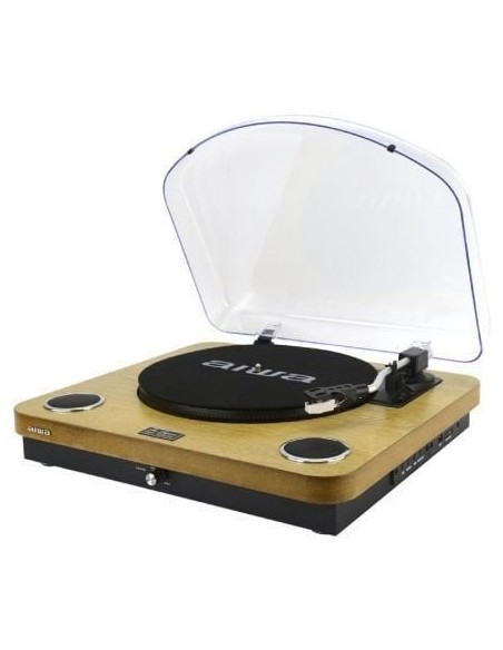 Tocadiscos Aiwa GBTUR-120WDMKII/ Bluetooth/ Radio FM/ Conversor a MP3