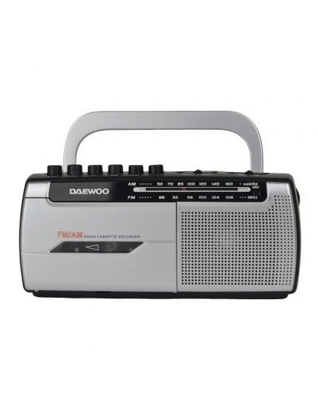Radio Cassete Daewoo DW1107/ Negra y Plateada