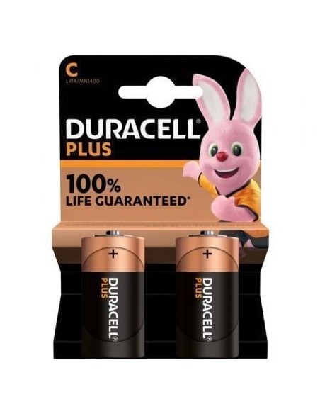 Pack de 2 Pilas C Duracell  LR14/ 1.5V/ Alcalinas