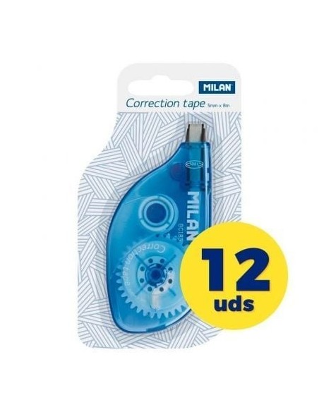 Caja de Corrector de Escritura en Cinta Milan Correction Tape 80185/ 5mm x 8m 12 unidades