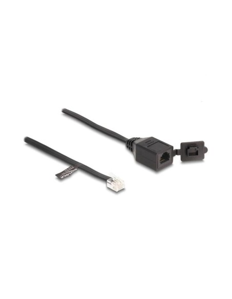 Delock Cable RJ11 macho a RJ11 hembra con tapa