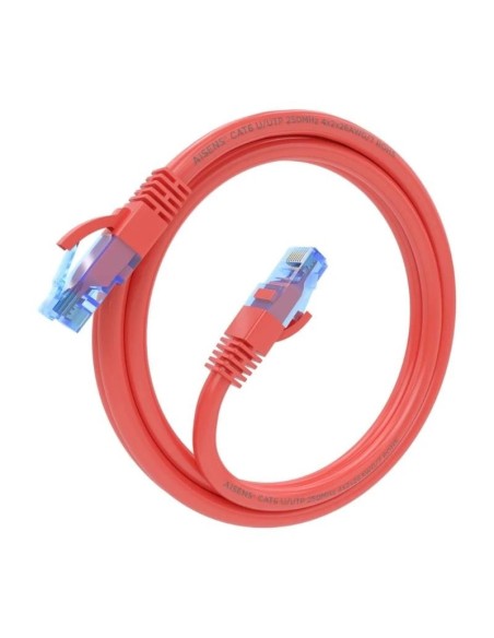 Aisens Cable RJ45 CAT.6 UTP AWG26 CCA Rojo 1.0m