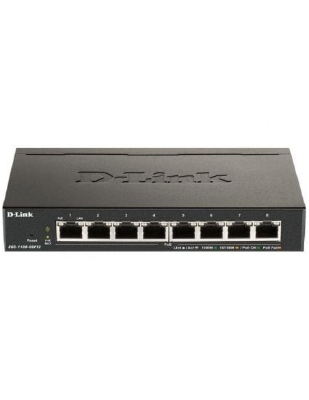 Switch D-Link DGS-1100-08PV2 8 Puertos/ RJ-45 10/100/1000 PoE