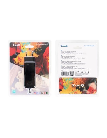 Tooq Cargador portátil GAN USB-C PD 100W Cúbico