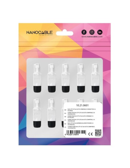 Nanocable Conector RJ45 Auto Crimpable 10 uds