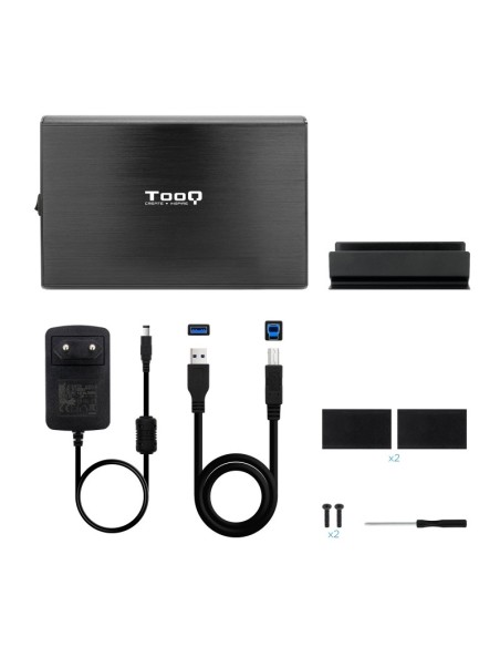 TooQ TQE-3531B Caja HDD 3'5" USB 3'1Gen1 Negra