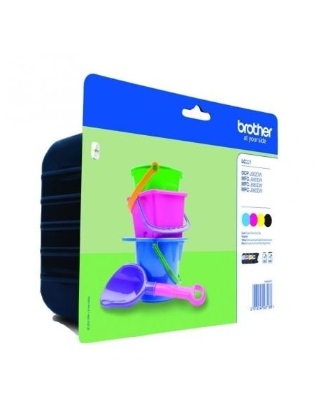 Cartucho de Tinta Original Brother LC-221VALBP Multipack/ Cian/ Magenta/ Amarillo/ Negro