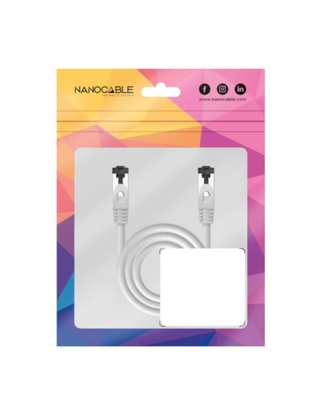Nanocable Cable red Cat. 8.1 2GHZ SSTP Blanco 1m