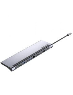 Docking USB Tipo-C Vention THTHC/ 1xHDMI/ 1xVGA/ 3xUSB/ 1xUSB Tipo-C/ 1xUSB Tipo-C PD/ 1xRJ45/ 1xLector Tarjetas SD y MicroSD/ Jack 3.5/ Gris