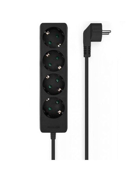 Regleta Aisens A154-0534/ 4 Tomas de Corriente/ Cable 1.4m/ Negro