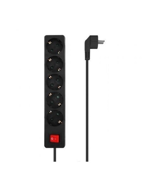 Regleta con Interruptor Aisens A154-0652/ 5 Tomas de Corriente/ Cable 1.4m/ Negro