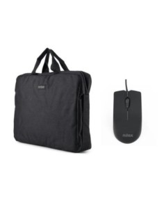 NILOX Maletín 15.6"Negro+Ratón USB 1000dpi