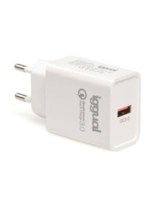 Cargador de Pared GaN Aisens A110-0910/ 1xUSB Tipo-C/ 1xUSB/ 20W/ Negro