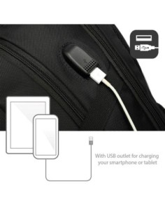 EWENT EW2526 Mochila notebook 15'6" Con puerto USB 2