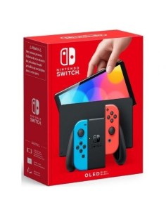 Nintendo Switch Versión OLED Azul Neón/Rojo Neón/ Incluye Base/ 2 Mandos Joy-Con