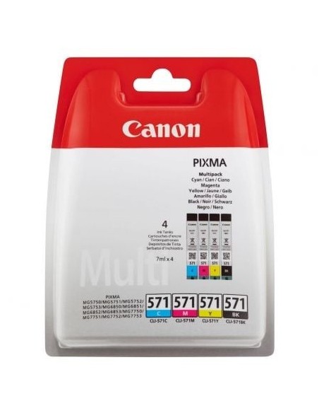 Cartucho de Tinta Original Canon CLI-571 Multipack/ Cian/ Magenta/ Amarillo/ Negro