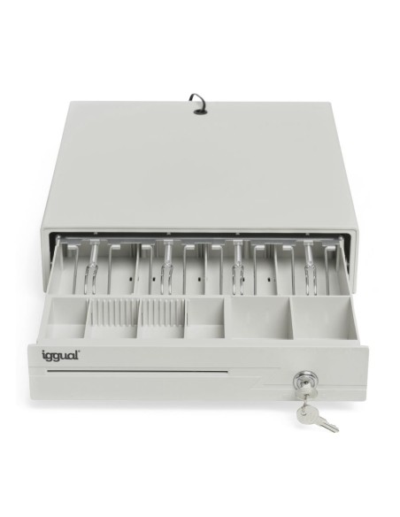 iggual Cajón portamonedas IRON-10W 38cm 4+6 blanco