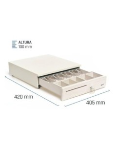 iggual Cajón portamonedas IRON-30W 42cm 5+5 blanco 2