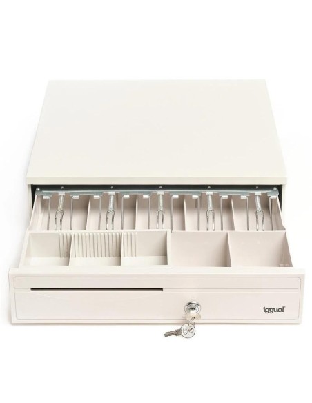 iggual Cajón portamonedas IRON-30W 42cm 5+5 blanco